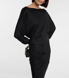 Khaite Oron ruched jersey maxi dress
