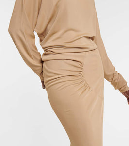 Khaite Oron ruched jersey midi dress