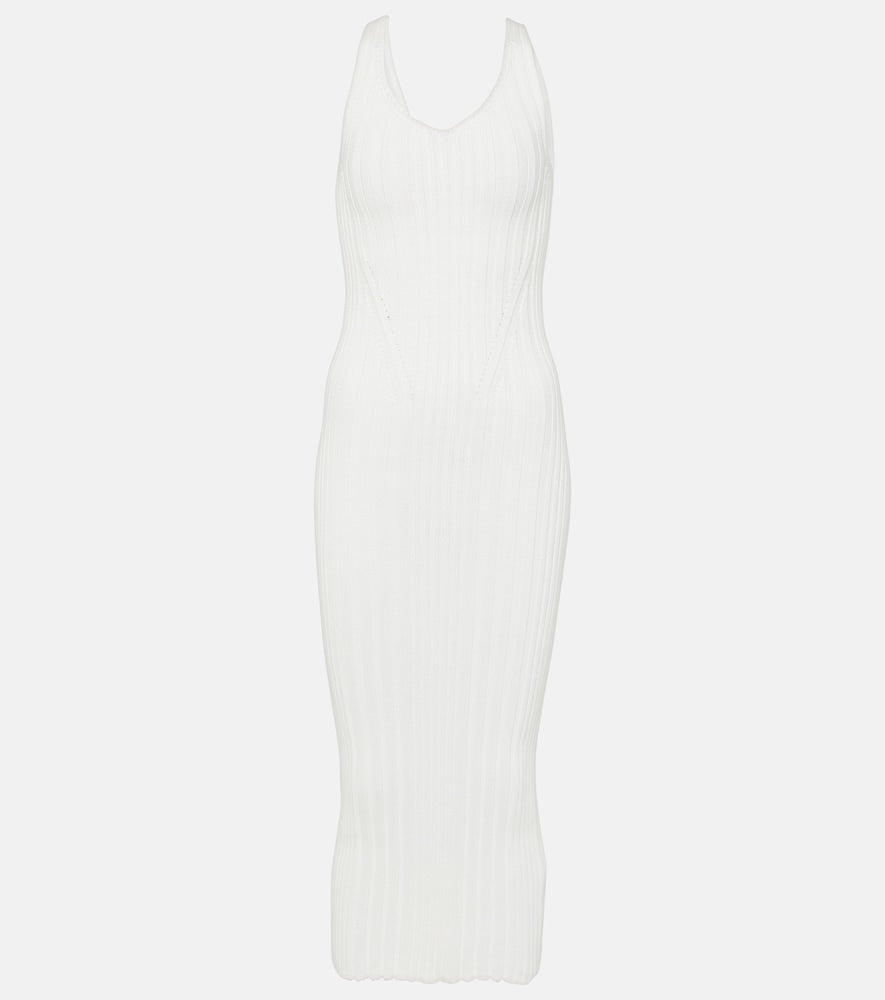 Khaite Ottilie cotton-blend midi dress. Khaite Ottilie 棉质混纺中长连衣裙