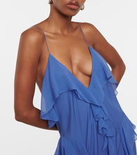 Khaite Pim ruffled silk georgette slip dress