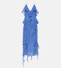 Khaite Pim ruffled silk georgette slip dress