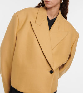 Khaite Raymond cropped wool-blend jacket