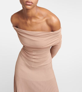 Khaite Rebecca off-shoulder maxi dress