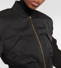 Khaite Reggie oversized satin bomber jacket