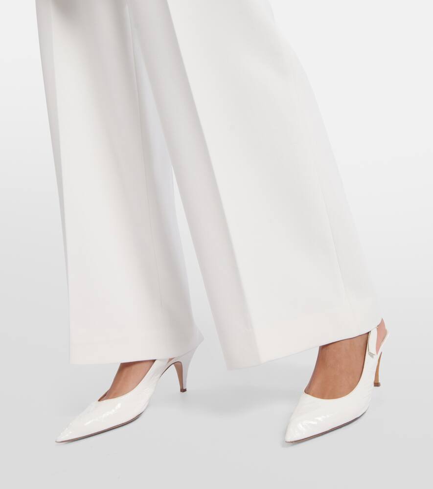 Khaite River leather slingback pumps
