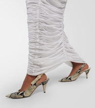Khaite River snake-effect leather slingback pumps