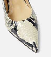 Khaite River snake-effect leather slingback pumps