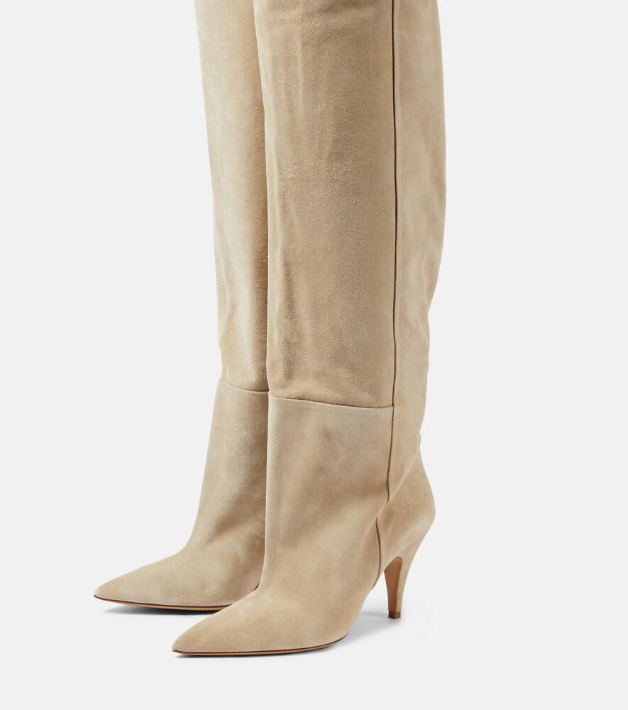 Khaite River suede knee-high boots