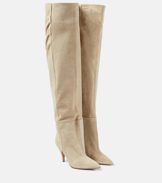 Khaite River suede knee-high boots