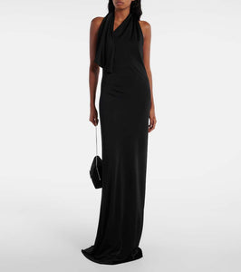 Khaite Roza draped jersey gown