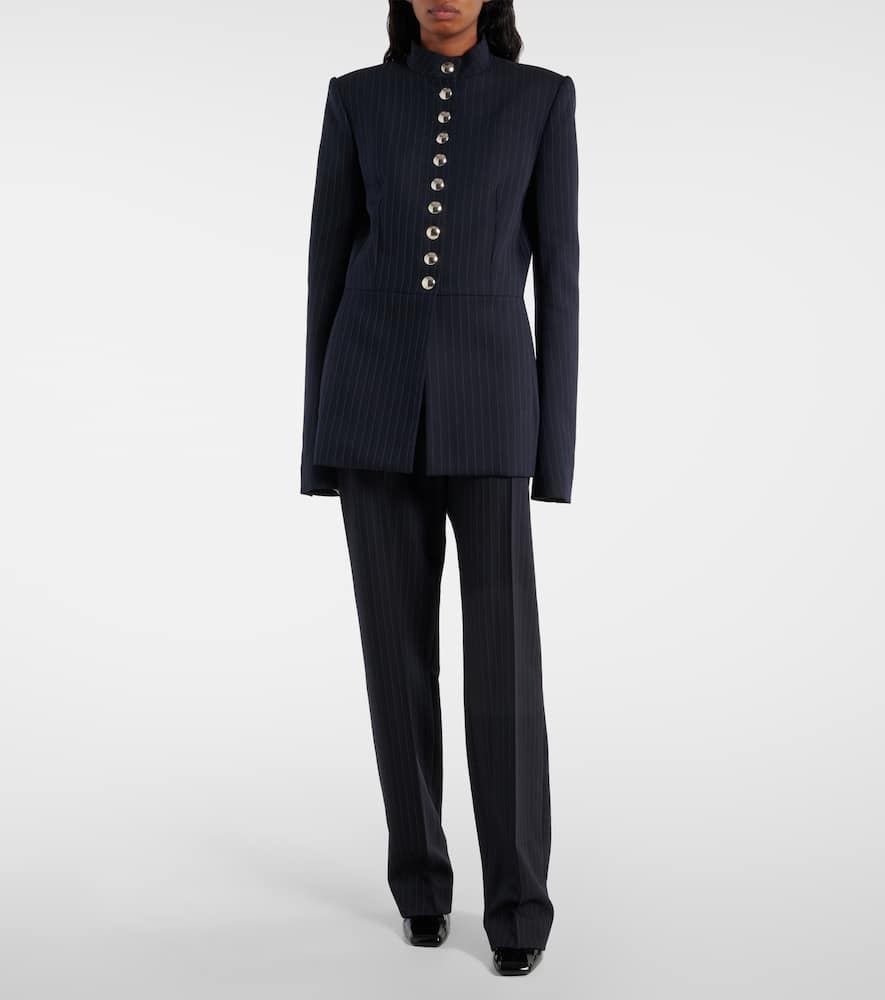 Khaite Samuel chalk stripe wool-blend jacket