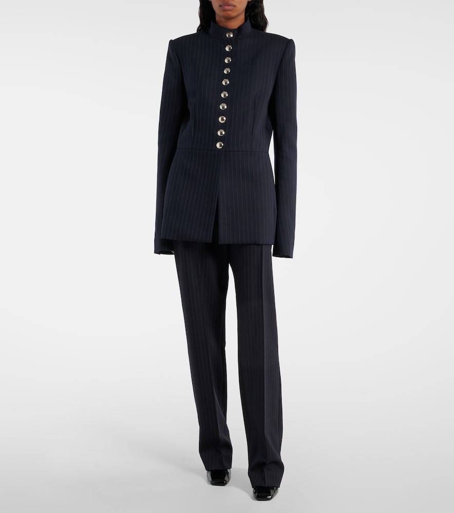 Khaite Samuel chalk stripe wool-blend jacket