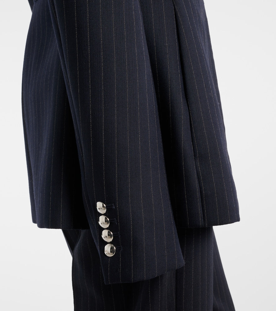 Khaite Samuel chalk stripe wool-blend jacket