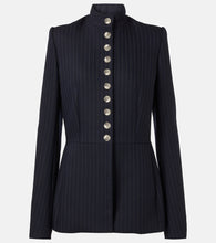 Khaite Samuel chalk stripe wool-blend jacket - Khaite Samuel 粉笔条纹羊毛混纺夹克