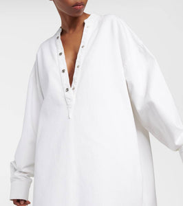 Khaite Seffi cotton shirt dress
