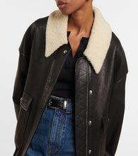 Khaite Shellar shearling-trimmed leather jacket