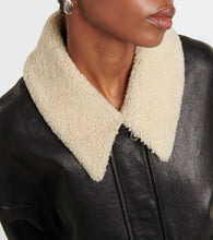 Khaite Shellar shearling-trimmed leather jacket