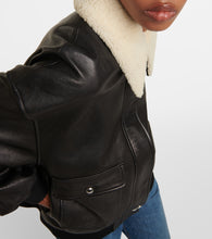 Khaite Shellar shearling-trimmed leather jacket