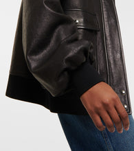 Khaite Shellar shearling-trimmed leather jacket