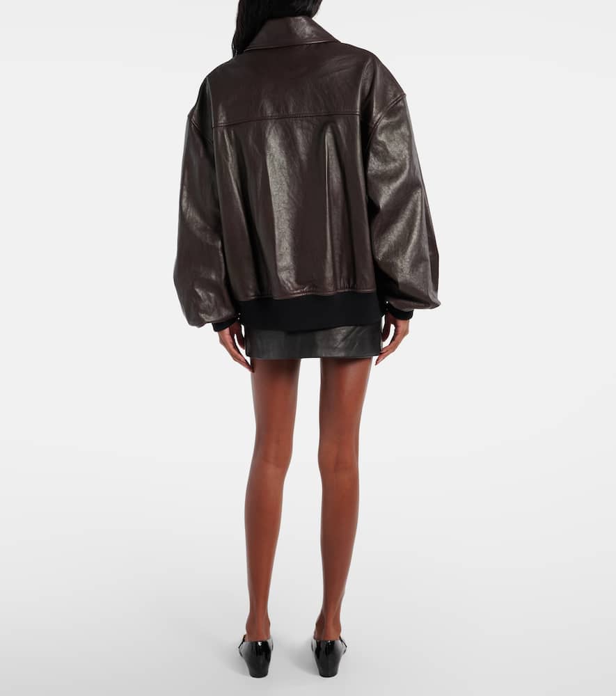 Khaite Shelman leather blouson