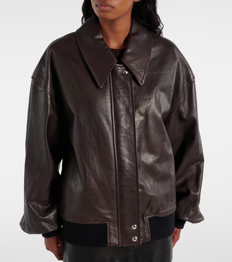 Khaite Shelman leather blouson