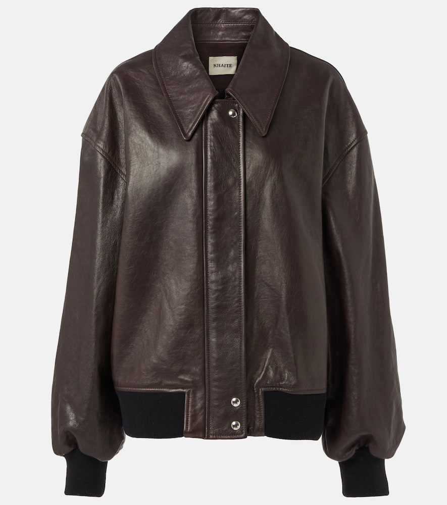 Khaite Shelman leather blouson