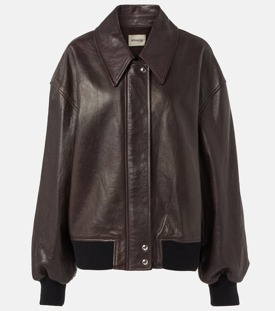 Khaite Shelman leather blouson