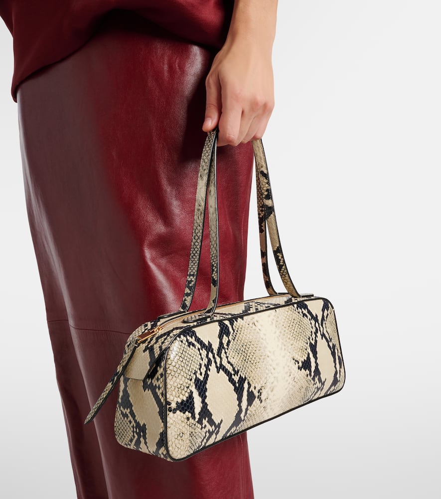 Khaite Simona snake-effect leather shoulder bag