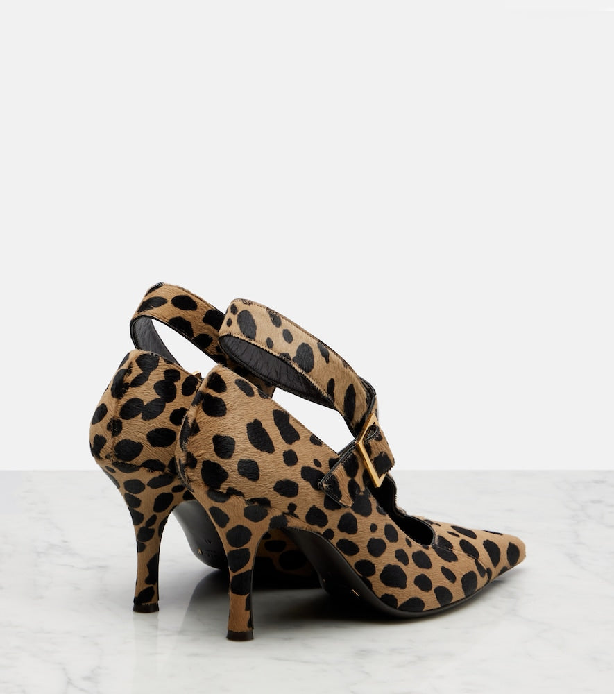 Khaite Sloan 85 animal-print calf hair pumps