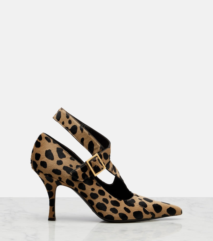 Khaite Sloan 85 animal-print calf hair pumps