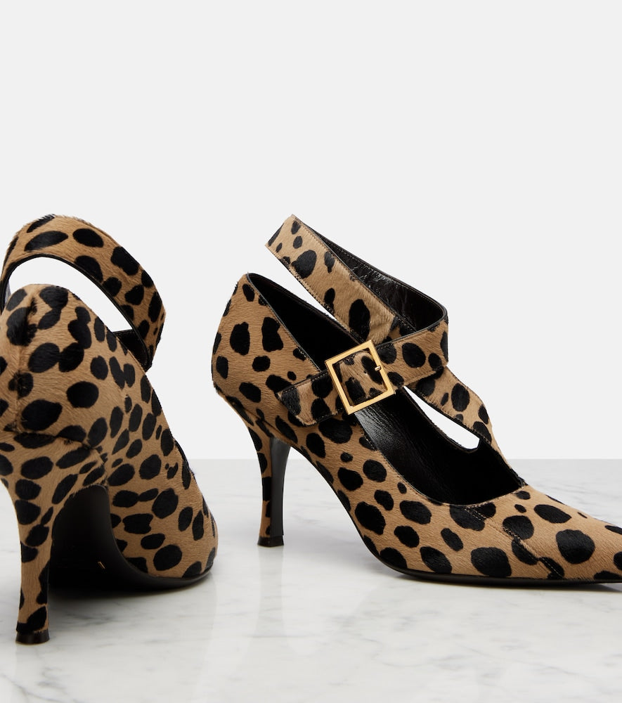 Khaite Sloan 85 animal-print calf hair pumps
