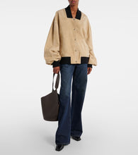 Khaite Spence suede bomber jacket