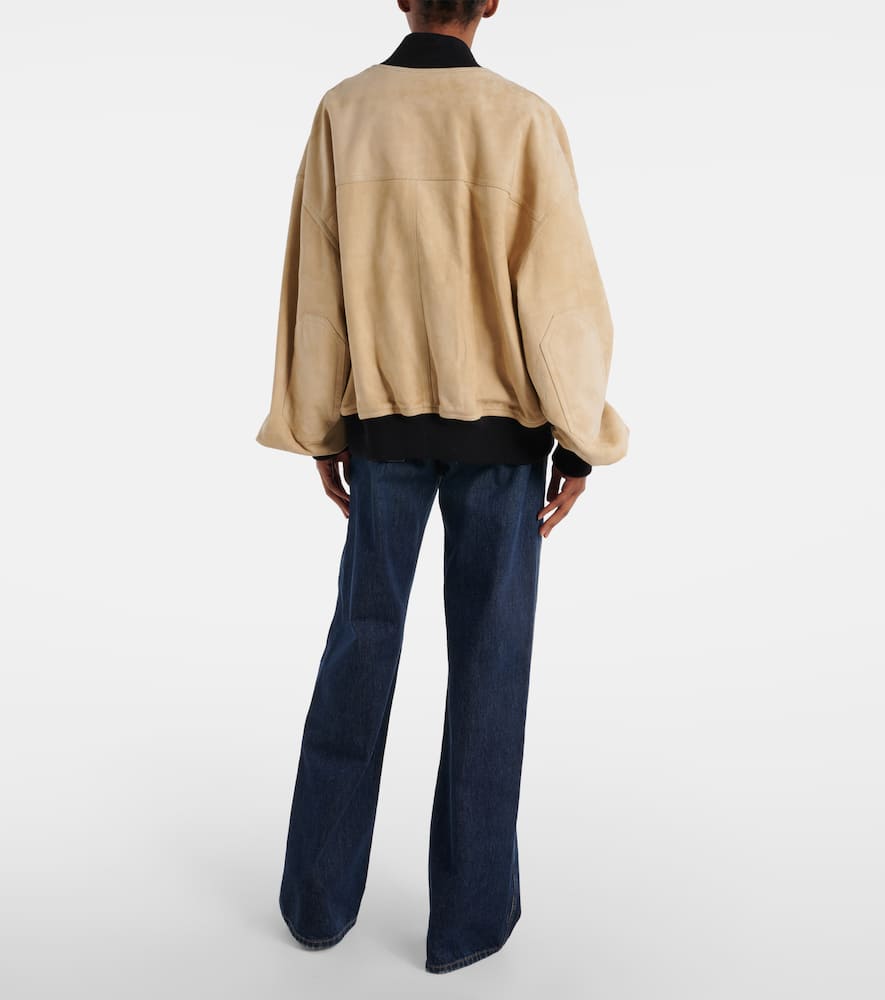 Khaite Spence suede bomber jacket
