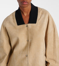 Khaite Spence suede bomber jacket