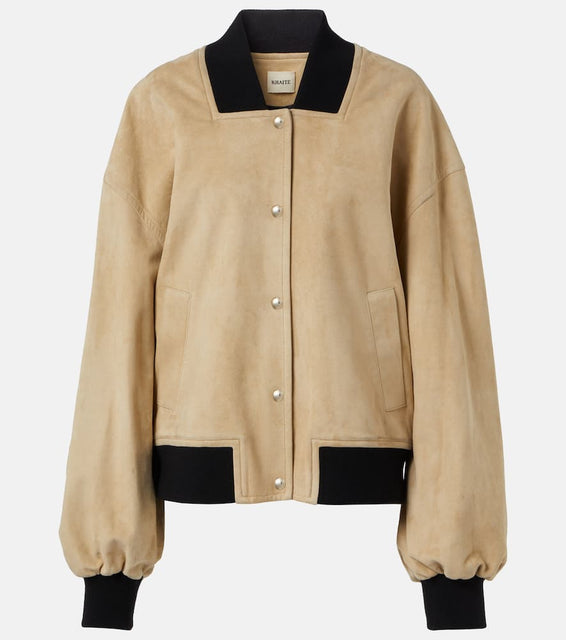 Khaite Spence suede bomber jacket