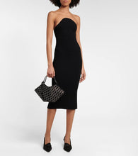 Khaite Strapless ribbed midi dress