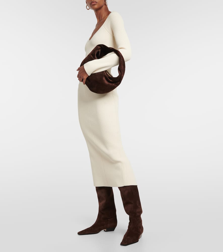 Khaite Suede knee-high boots