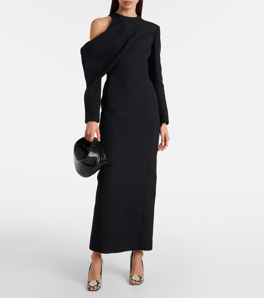 Khaite Tray asymmetric maxi dress