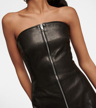 Khaite Valerie leather midi dress