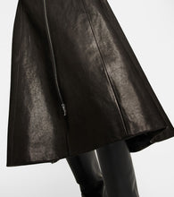 Khaite Valerie leather midi dress