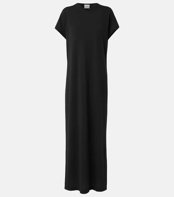 Khaite Verda cotton-blend jersey maxi dress