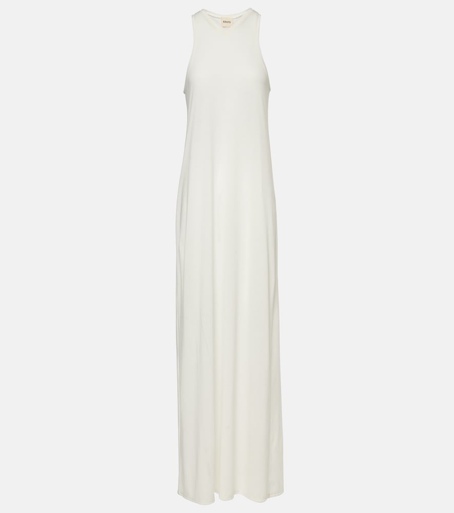 Khaite Vernetta cotton-blend jersey maxi dress. Khaite Vernetta 棉混纺针织长裙
