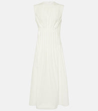 Khaite Wes pleated cotton poplin maxi dress. Khaite Wes 褶裥棉府绸长裙