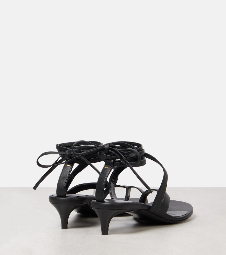 Khaite Aimee 35 leather sandals (Black) - Heeled Sandals