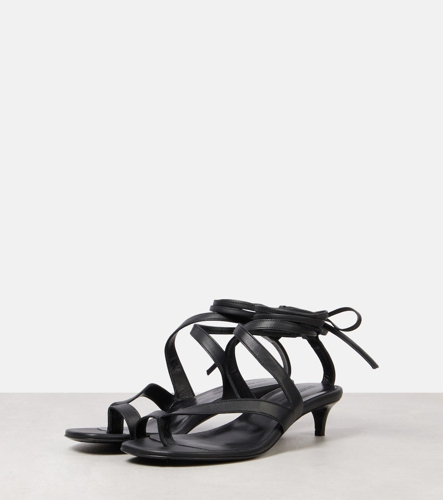 Khaite Aimee 35 leather sandals (Black) - Heeled Sandals