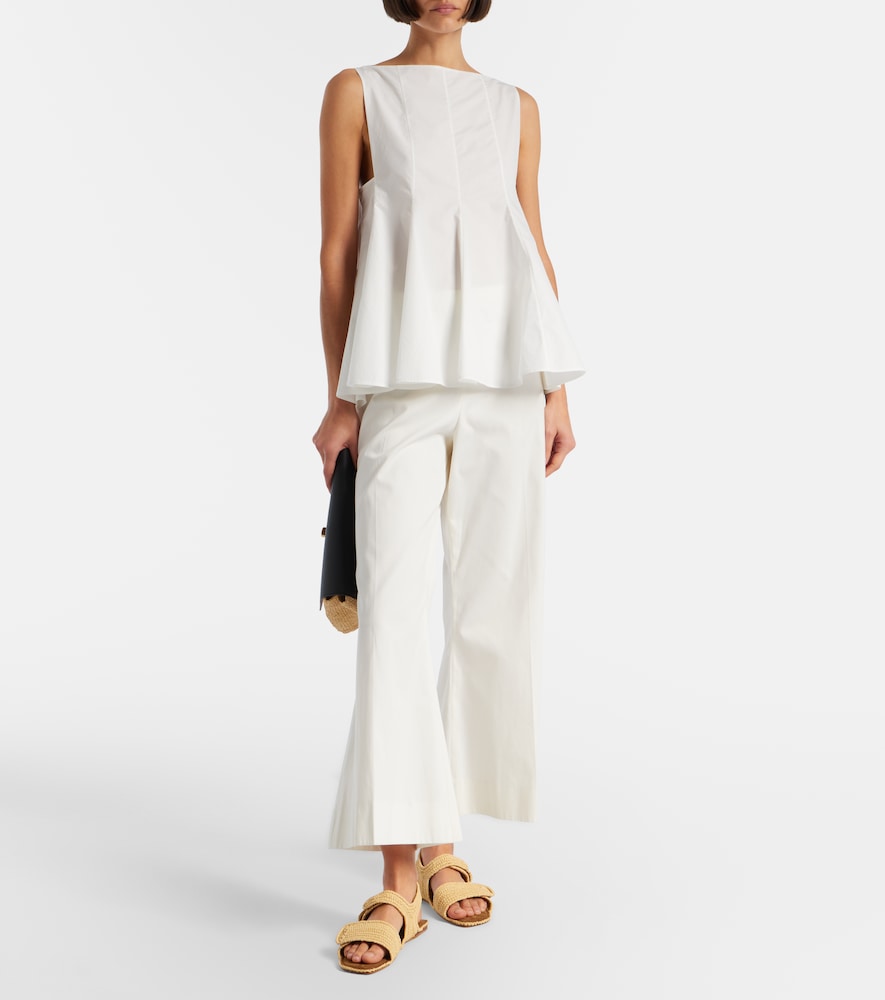 Beige Khaite Boden raffia slingback sandals - Flat Sandals