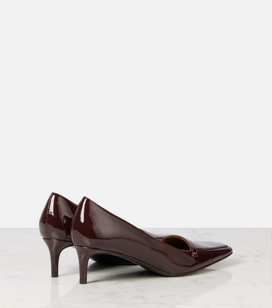 Burgundy Khaite Celia 50 patent leather pumps - Mid Heel Pumps