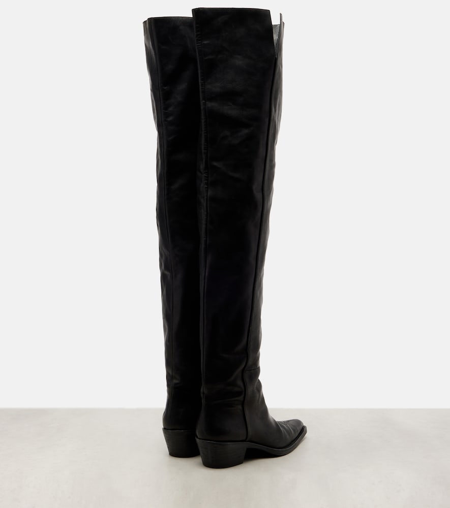 Black Khaite Clive 35 leather over-the-knee boots - Flat Boots