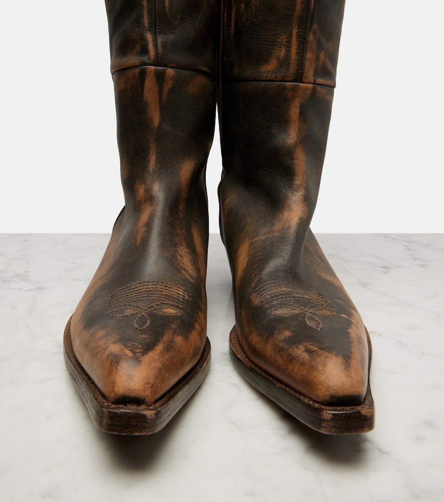 Black Khaite Clive 35 leather over-the-knee boots - Flat Boots