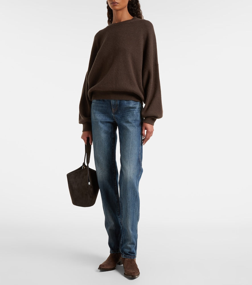 Khaite Clive 35 suede ankle boots (Brown) - Mid Heel Boots
